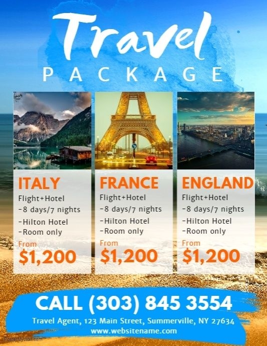 Travel Packages Flyer | Travel poster design, Paris travel photography, Travel  packages