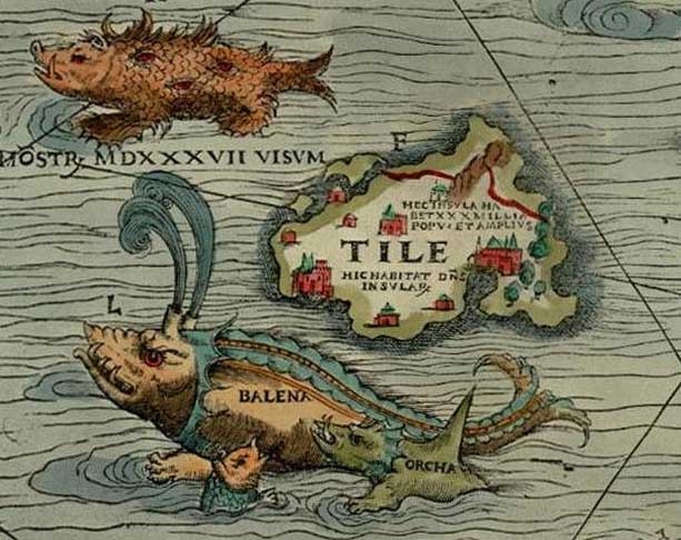 Острів Туле на старовинній карті