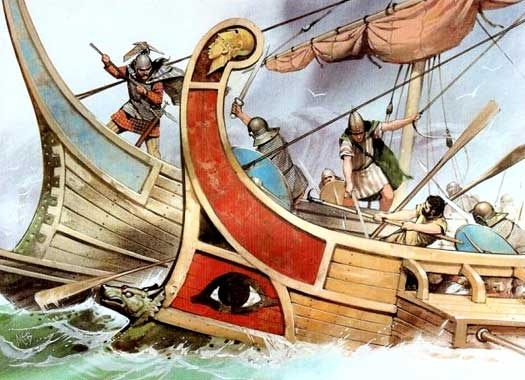 Римляни атакують судно венетів