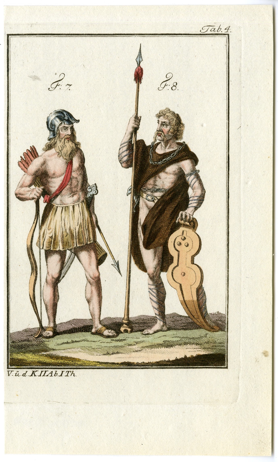 HERULES-HERULI TRIBE-WARRIOR-GERMANIC-GERMANY-P.4 [After FERRARIO, 1823] ·  Pictura Antique Prints