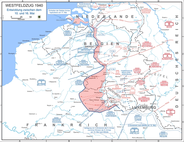 10-16 травня: Завоювання Нідерландів і наступ через Арденни