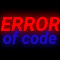 ERROR of code