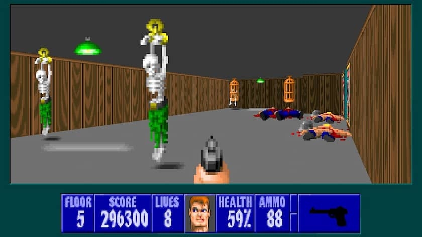 Wolfenstein 3D - герої стріляє