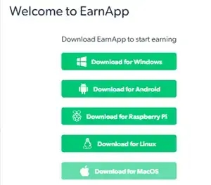 downloading the earnapp software