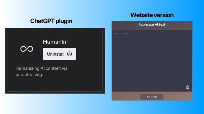 Ihtesham Haider on X: "There are 2 ways to do it: First, you need to get a  ChatGPT Plus subscription and install a new plugin called "HumanInf"  Second, go to this website