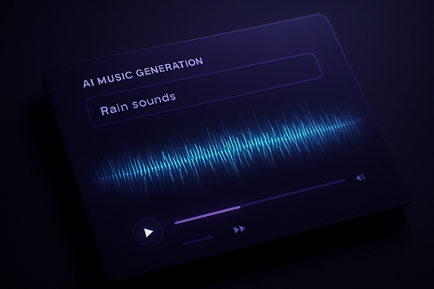 Suno AI prompt interface generating ASMR ambient soundscape for faceless channel