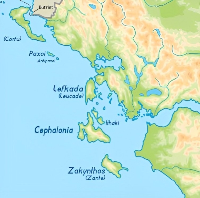 4/Nevertheless,it's interesting to examine two specific passages in the Homeric epics,where the poet gives specific information about the location of the capital of the Odysseus kingdom and which formed the basis on which various researchers stepped to substantiate their theories 