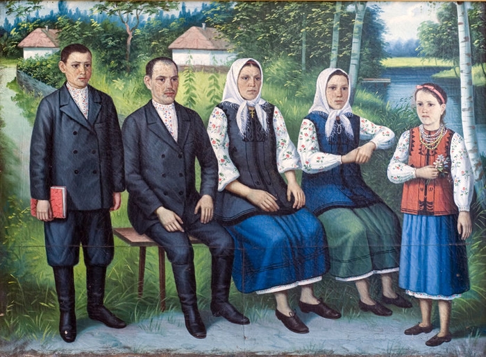  Г. Ксьонз "Сімейний портрет" (Сім'я Федора Олександровича Додуха). 1933. Полотно, олія