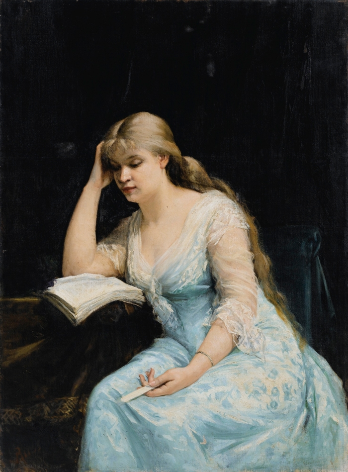 A Young Woman Reading by Marie Bashkirtseff | Obelisk Art ...