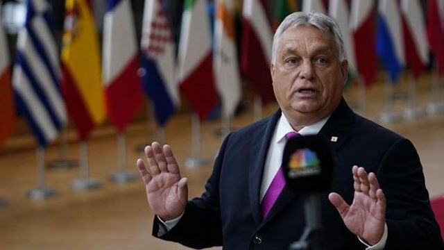 Підпис до фото,Прем'єр уряду Угорщини Віктор Орбан жорстко вимагає змінити мовні закони на користь угорської меншини