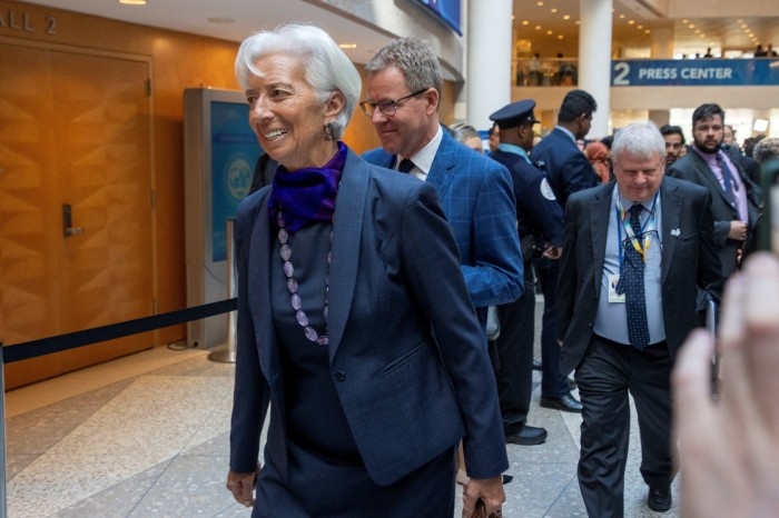 Christine Lagarde, European Central Bank president, in Washington last month