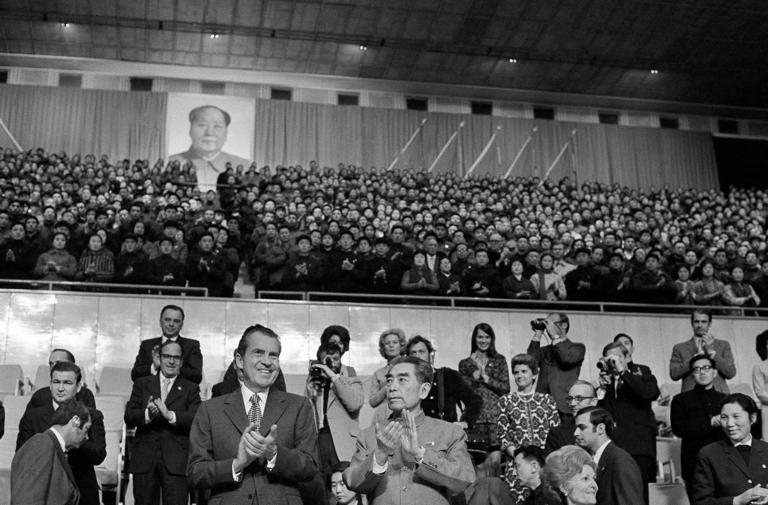 President Richard Nixon and Chinese Premier Zhou Enlai in Beijing in 1972.