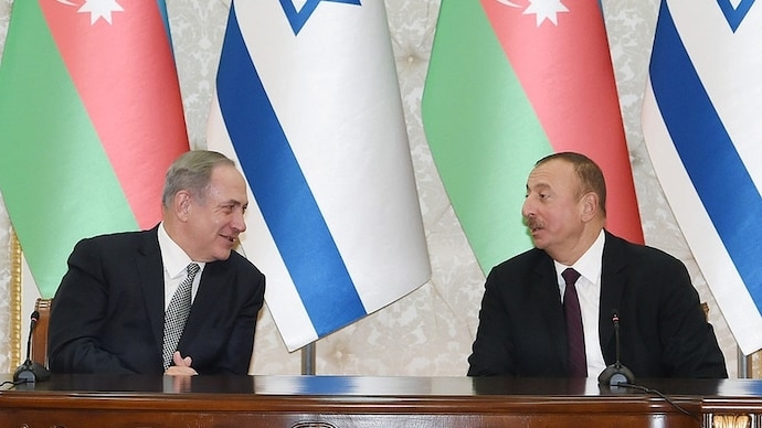 Israeli Prime Minister Benjamin Netanyahu and President Ilham Aliyev of Azerbaijan