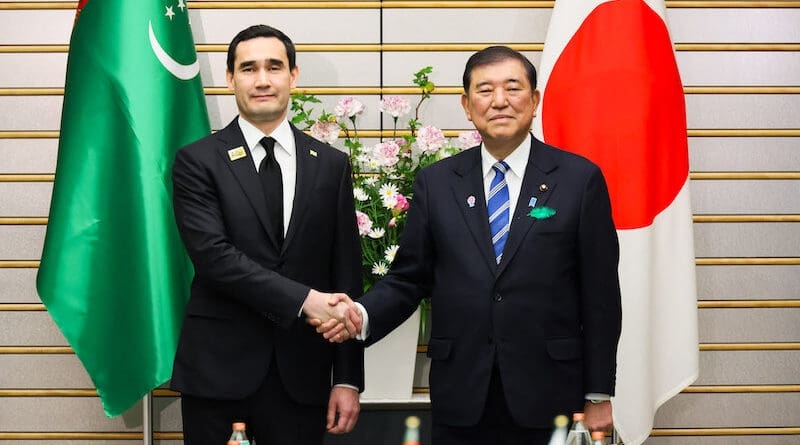 Turkmenistan's President Serdar Berdimuhamedow with Japan's Prime Minister Ishiba Shigeru. Photo Credit: Prime Minister of Japan