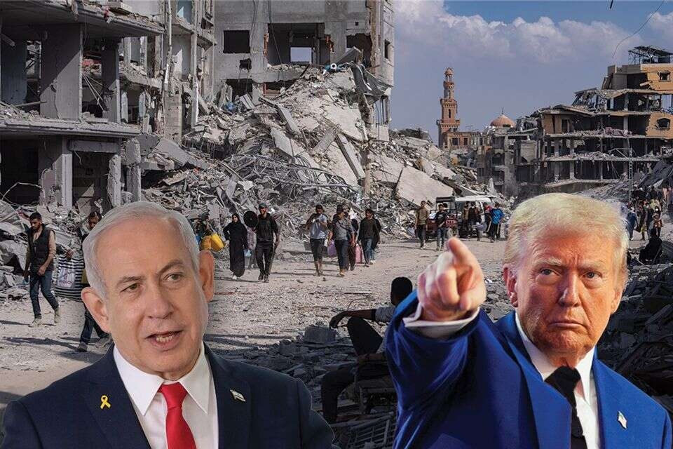 פרטי מתווה סיום המלחמה של מדינות המפרץ. טראמפ ונתניהו , רויטרס/אי.פי