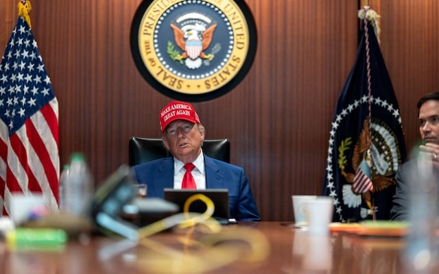 Donald Trump watches the US strikes from the Situation Room at the White House