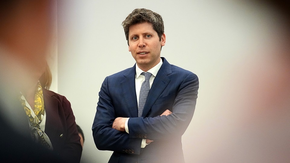 A photo of Sam Altman with his arms crossed