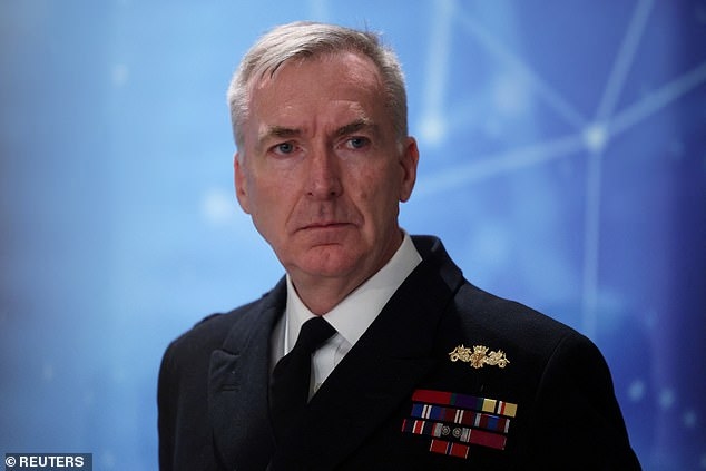 Speaking to the BBC’s Nick Robinson, Sir Tony Radakin said that the Ukraine war has been ‘a disaster for Russia’, not least because of Vladimir Putin’s failure to take more land or capture Kiev
