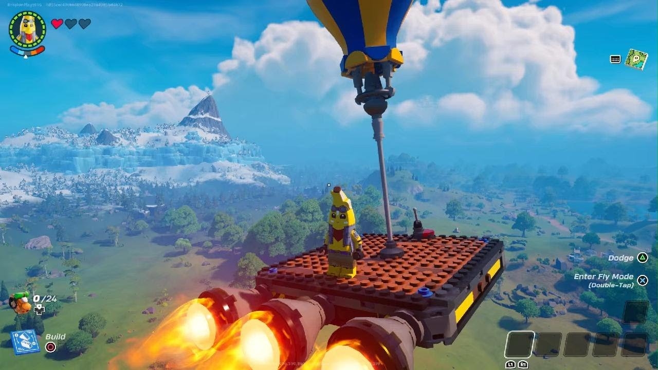 Flying in Fortnite lego - YouTube