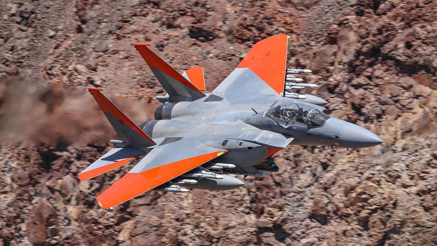 F-15SA Bristles With A Dozen AIM-120 Missiles During Star Wars Canyon Run