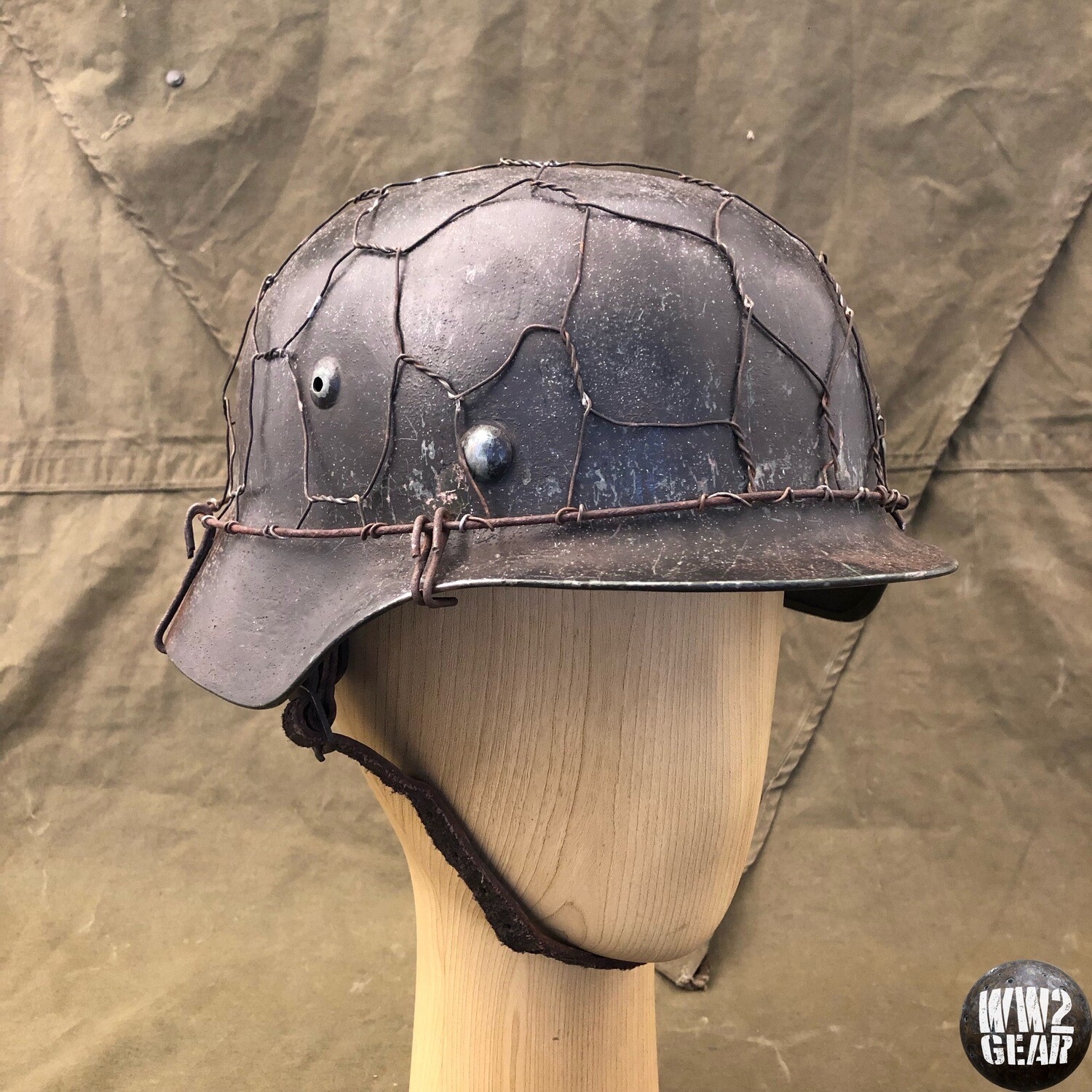 WW2 German Stahlhelm Chicken Wire Helmet Cover
