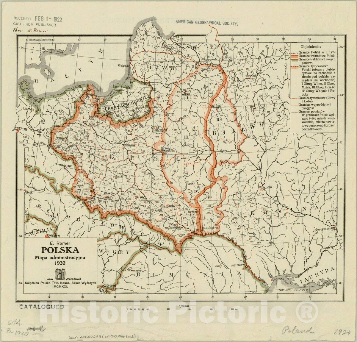 Amazon.com: Historic Pictoric Map : Poland 1921, Polska mapa  administracyjna 1920, Antique Vintage Reproduction : 44in x 44in: Posters &  Prints