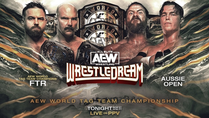 AEW World Tag Team Championship: FTR v Aussie Open | AEW WrestleDream, LIVE  Tonight on PPV - YouTube