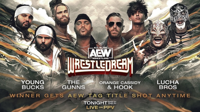Young Bucks v The Gunns v Orange Cassidy & Hook v Lucha Bros | AEW  WrestleDream, LIVE Tonight on PPV - YouTube