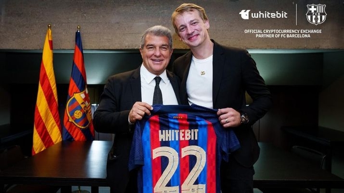 Президент "FC Barcelona" Жоан рапорта та CEO WhiteBIT Володимир Носов