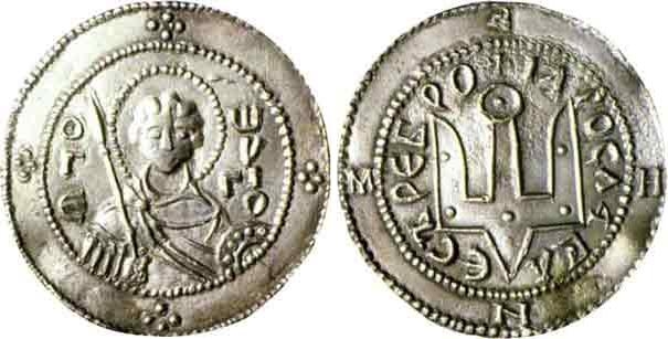 Монета 1 Серебряник Київська Русь (862 - 1240) Срібло 1019-1054 Ярослав  Мудрий (978 - 1054) з цінами