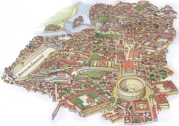 Yoehoe wij gaan naar Rome! | Rome map, Ancient rome map, Ancient roman art