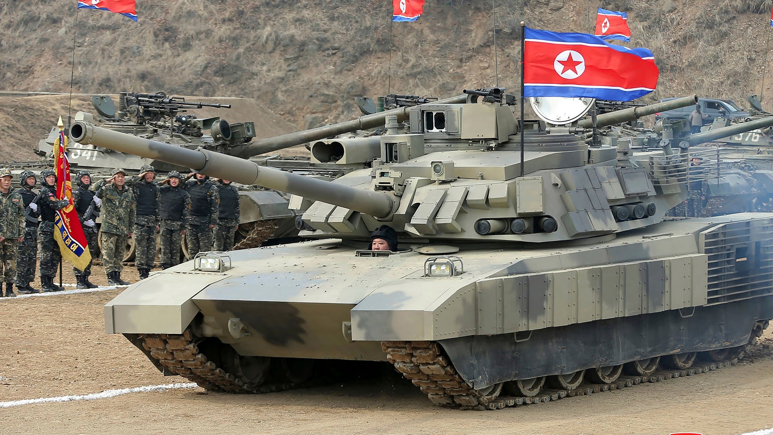 North Korea's Kim test drives a new tank and orders troops to prepare for  war | ABC27