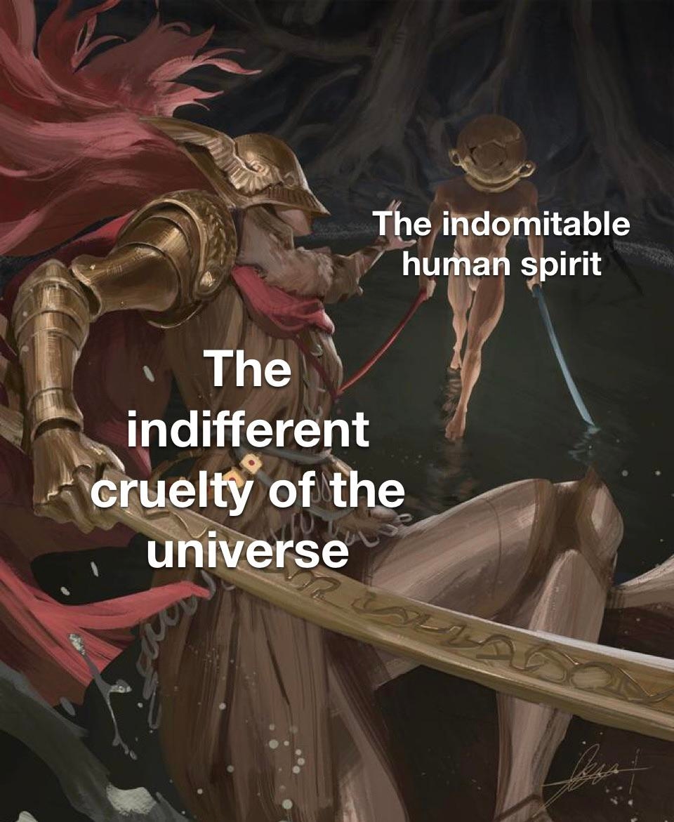 Elden ring edition of the indomitable human spirit memes : r/Eldenring