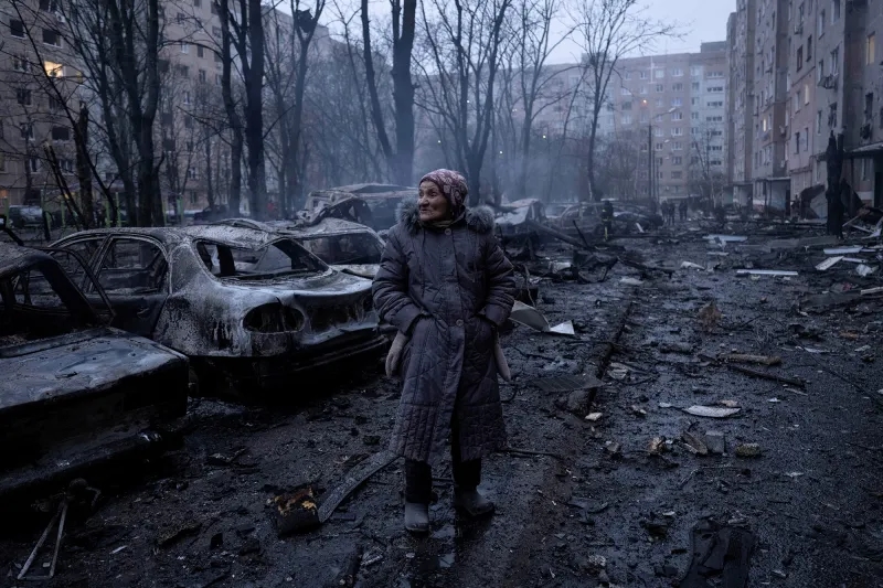After a Russian airstrike in Kramatorsk in the Donetsk region, Ukraine, February 2026