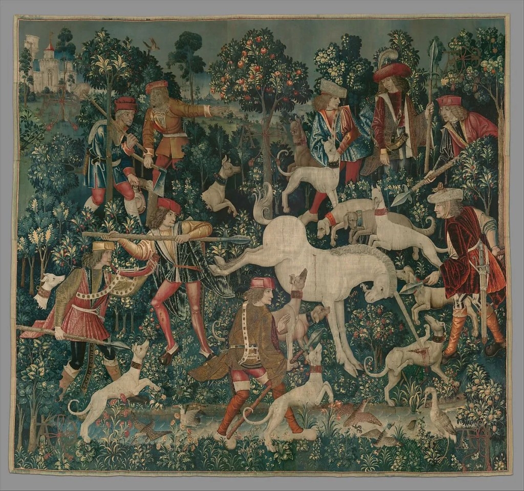 The Unicorn Defends Itself, from the Unicorn Tapestries c.1495-1505Public domain, part of The Met's Open Access Initiative