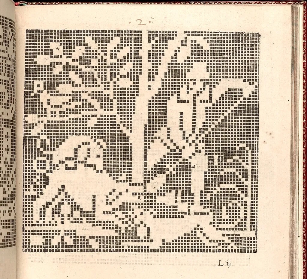 Les Singuliers et Nouveaux Portraicts by Federico de Vinciolo, 1588Public domain, part of The Met's Open Access Initiative