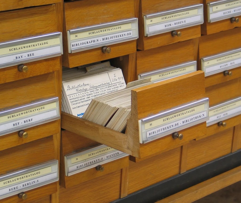 The subject catalog ("Schlagwortkatalog") of the University Library of GrazPhoto by Dr. Marcus Gossler, licensed under GNU Free Documentation License
