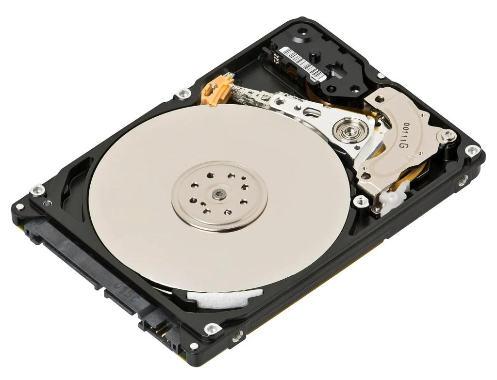 500GB Western Digital Scorpio Blue hard drive, 2013Photo by Evans-Amos, licensed under GNU Free Documentation License