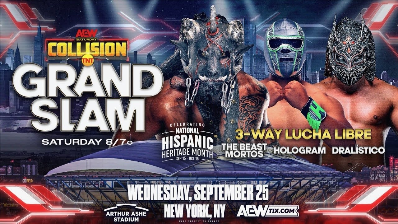 WWE 2K24 The Beast Mortos Vs. Hologram Vs. Dralistico | AEW Collision Grand  Slam 2024