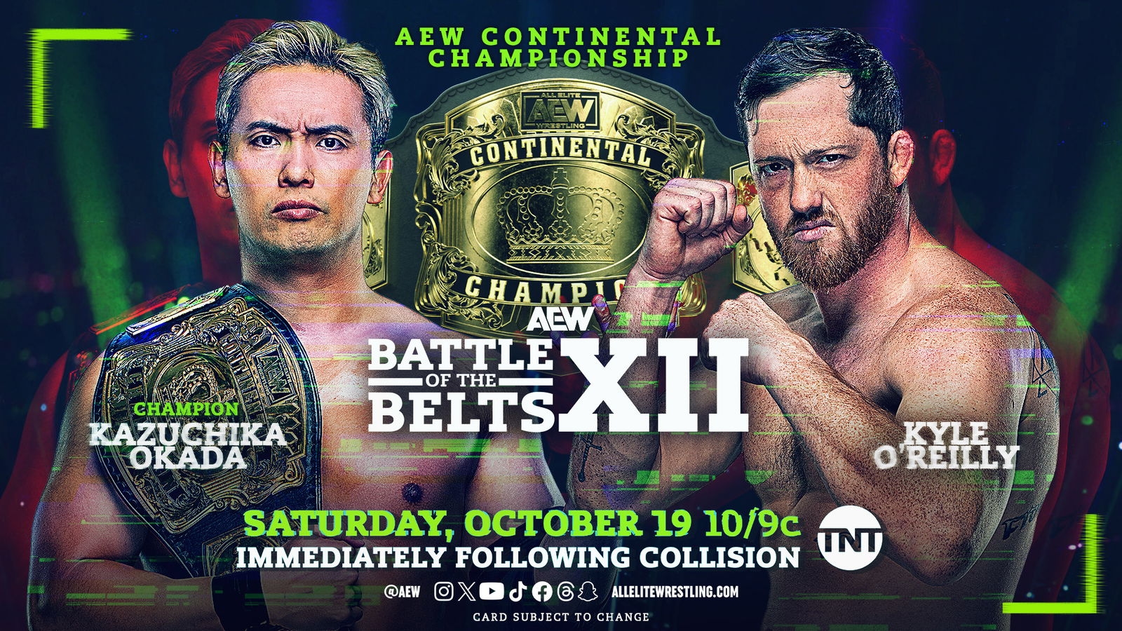 AEW Battle of the Belts XII results: Kazuchika Okada vs. Kyle O'Reilly  Continental title match - F4W/WON