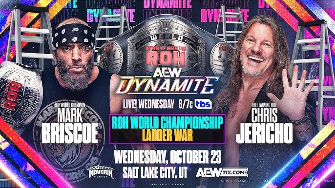 WWE 2K24 Mark Briscoe Vs Chris Jericho | Ladder War | ROH World  Championship | AEW Dynamite 10/23/24