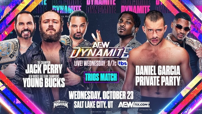 WWE 2K24 The Elite Vs. Daniel Garcia & Private Party | Trios Match | AEW  Dynamite 10/23/24