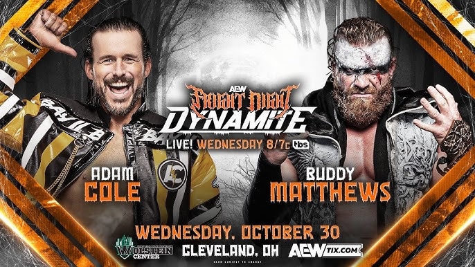 WWE 2K24 Adam Cole Vs. Buddy Matthews | AEW Fright Night Dynamite 10/30/24  - YouTube