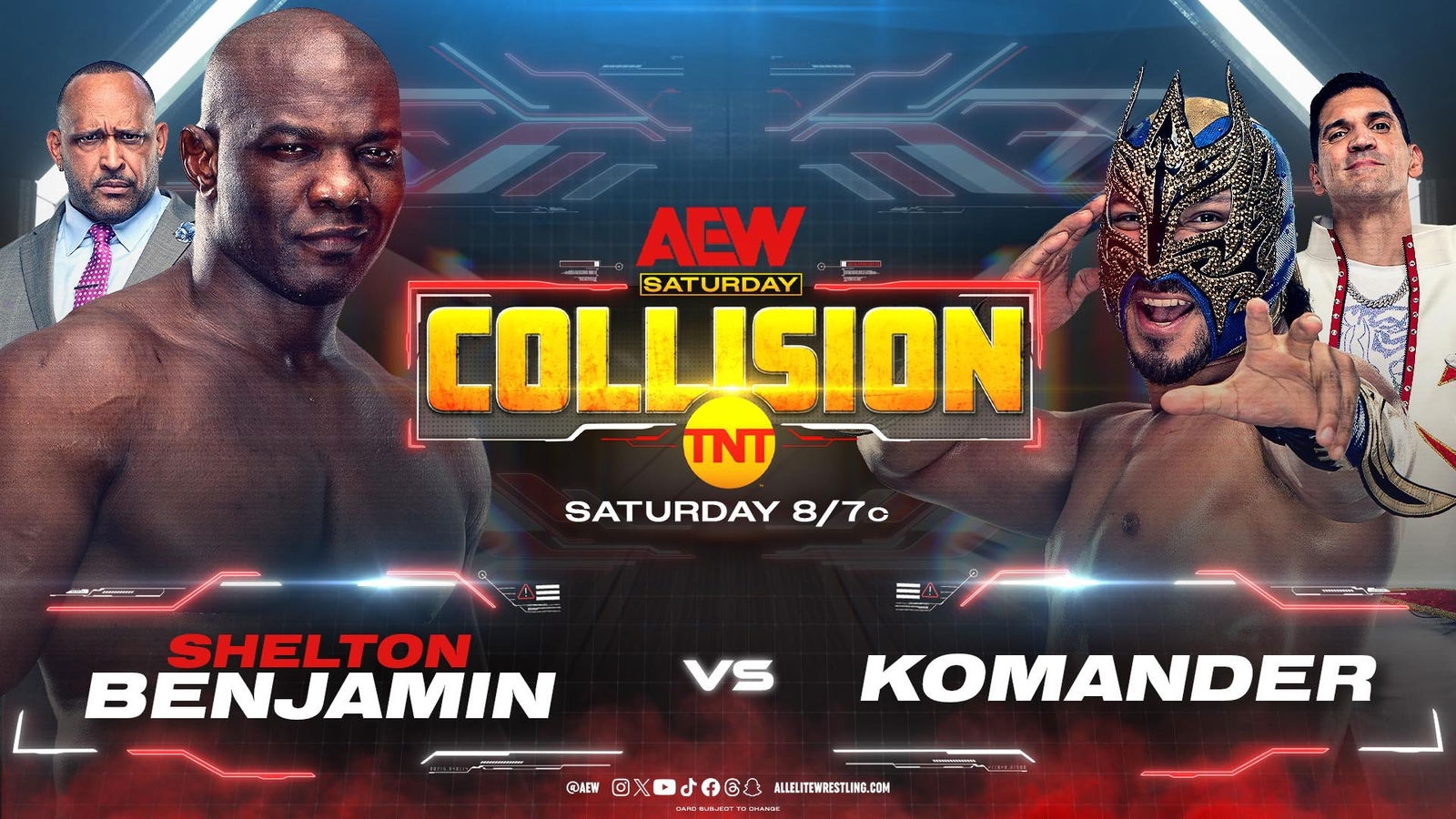 Shelton Benjamin vs. Komander part of AEW Collision lineup - F4W/WON