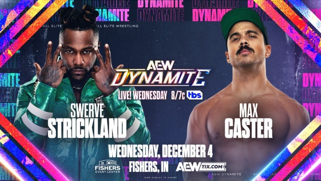 Swerve Strickland vs. Max Caster, More Set For 12/4 AEW Dynamite