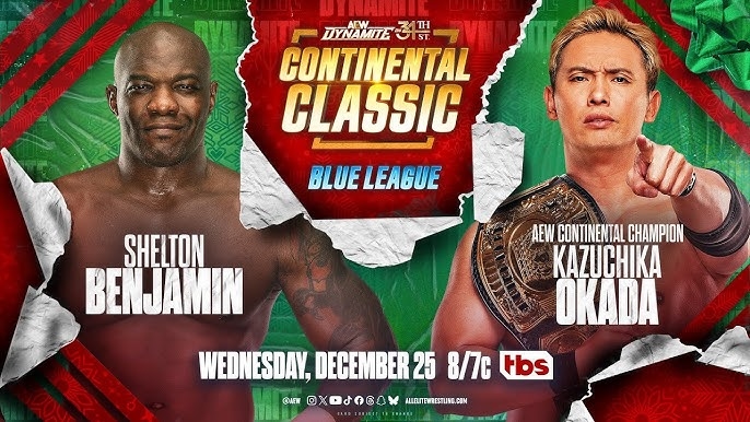 WWE 2K24 Shelton Benjamin Vs. Kazuchika Okada | Continental Classic Blue |  AEW Dynamite On 34th St. - YouTube