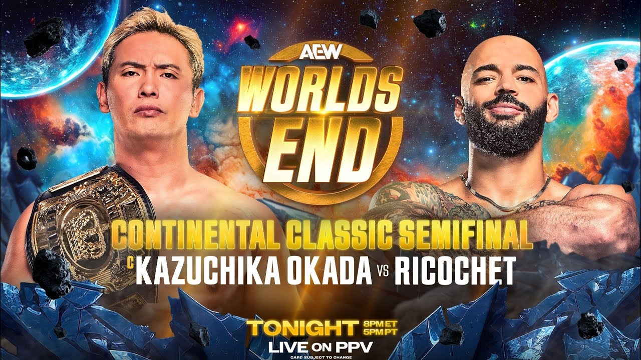 FULL MATCH - Ricochet vs. Kazuchika Okada – AEW Continental Classic: AEW  Worlds End 2024