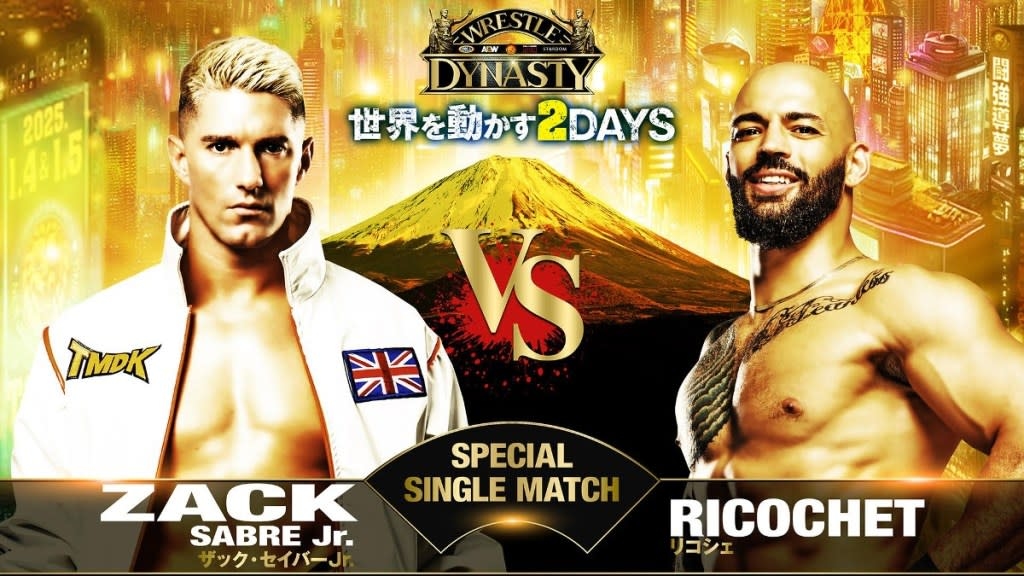 NJPW x AEW Wrestle Dynasty Results (1/5): Zack Sabre Jr. vs. Ricochet, More