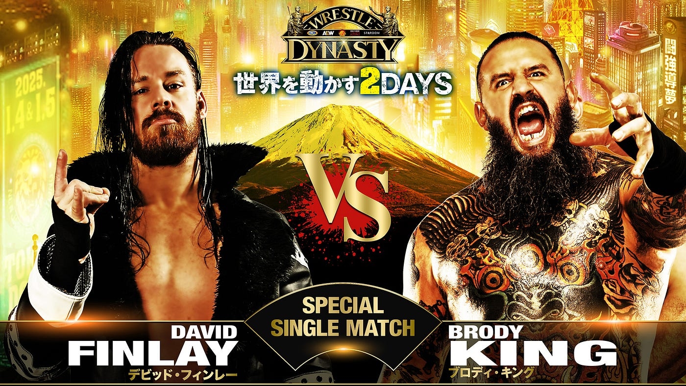 Brody King vs David Finlay set for Wrestle Dynasty! | by New Japan Pro- Wrestling | Dec, 2024 | NJPW Global