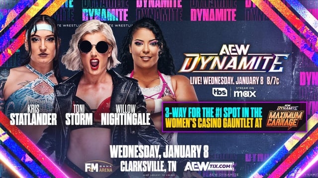 Kris Statlander vs Toni Storm vs Willow Nightingale announced for AEW  Dynamite : r/SquaredCircle